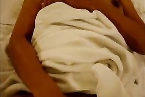 My naughty paramour entertains herself by fingering her bald love tunnel