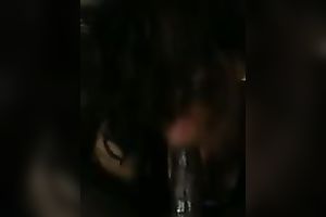 Ebony tgirl sucks my BBC with excitement until I cum