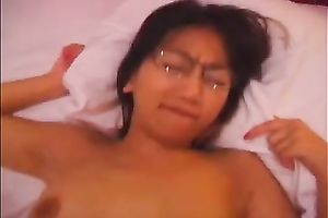 My Japanese slim amateur girlfriend in hot glasses