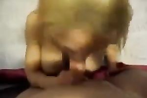 Super nasty blonde slut sucks my prick until this babe receives a facial