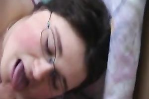 Four eyed obese whore knows how to give a great blowjob