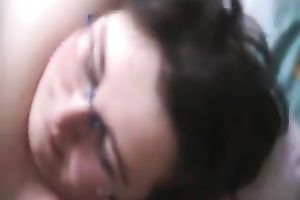Four eyed obese whore knows how to give a great blowjob