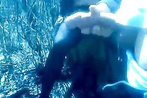 A GF rubs my dong in a park and shows her large love bubbles to me