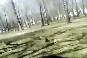 A GF rubs my dong in a park and shows her large love bubbles to me