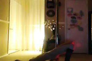 This strikingly hot web camera charmer can't live without pole dancing