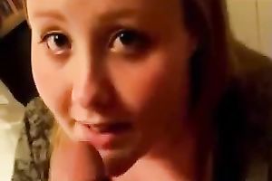 Submissive and cute hawt girl with glamorous eyes eats my shlong