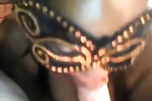 Awesome carnal oral stimulation from dark girl in the mask