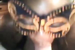 Awesome carnal oral stimulation from dark girl in the mask