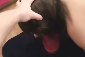 Prurient nympho with silky hair likes getting fucked in the gazoo