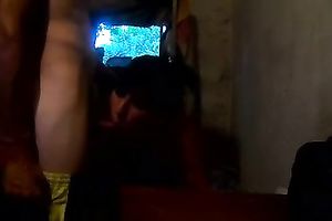 Tanned brunette hair milf enjoys engulfing my hard prick