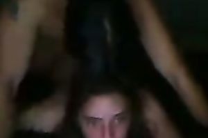 She just lies there in ottoman on web camera as I fuck her from behind