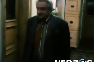 Blonde classic cougar masturbates with a sex toy in daybed