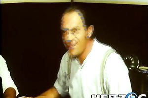 Two dark-haired beauties receive screwed in retro group sex scene