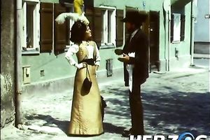 Two dark-haired beauties receive screwed in retro group sex scene