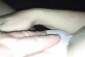 Playing with the pubic hair and pink nipps of my dirty slut wife