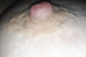 Playing with the pubic hair and pink nipps of my dirty slut wife