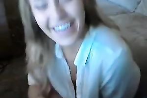 Gorgeous blond legal age teenager playgirl gets nude and exposes her bare hawt a-hole