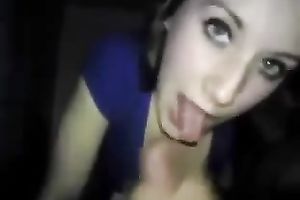 Extremely good honey sucks my large penis right in my car