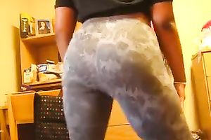 My lovely looking GF with well-formed a-hole knows how to twerk