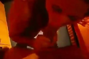 My ex GF kneels in front of me and sucks my hard wang