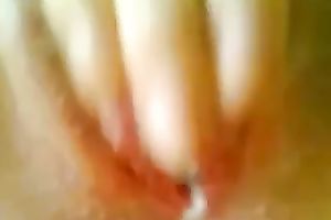 Petite European white girlfriend fascinating herself with a tube