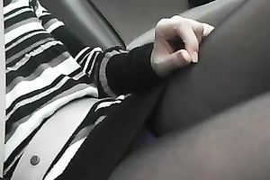 My wicked girlfriend rubs her wet crack with a sex tool whilst wearing hose