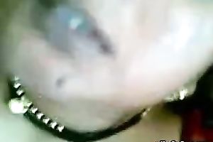 Brazen hussy with smoothly bald slit is drilled missionary style