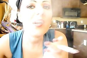 I have a smokin' fetish and this woman is driving me mad