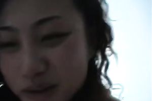 Asian cutie acquires her bushy pussy gangbanged and creampied