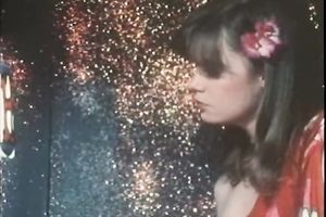 Cute brunette hair waitress in red costume receives brutally drilled by client