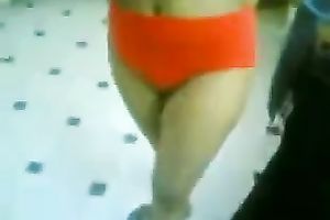 My GF shows her pantoons to me and kneels in front of me to engulf my ramrod