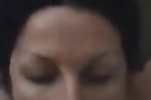 Brunette milf blows and acquires loads of sex cream on her face