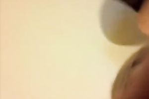 Blue eyed web camera model gives sexy oral stimulation to her paramour