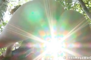 When it is actually sexy this babe loves to masturbate in the forest