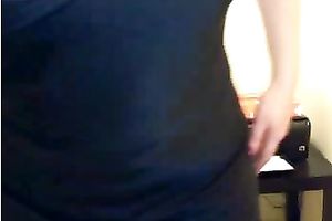 Chubby non-professional milf kneads her large mambos during a intimate show