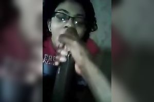 My nasty black cock sluts in glasses knows how to give great head