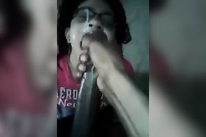My nasty black cock sluts in glasses knows how to give great head