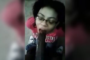 My nasty black cock sluts in glasses knows how to give great head