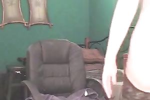 Sexy aged blond shows me her large scoops during the time that smokin'