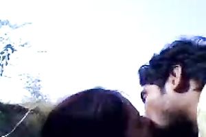 Took my moist black skin Indian girlfriend outdoors for fuck