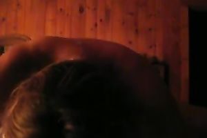 Busty white bitch plays with my dick and rides on top of it on livecam