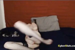 Skinny gazoo dark brown with teacher glasses on livecam