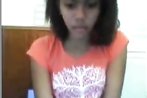 Exotic legal age teenager plays with her billibongs and cum-hole in front of a cam