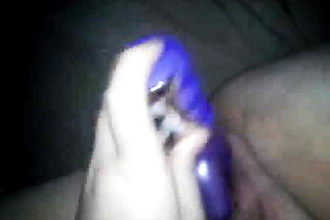 Cute corpulent girlfriend tapes herself playing with dildo