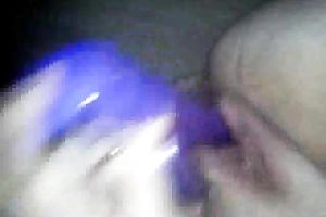 Cute corpulent girlfriend tapes herself playing with dildo