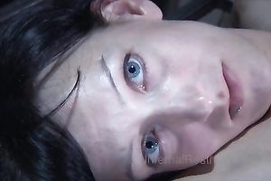 Small titted brunette hair playgirl screwed and toyed by her concupiscent slaver