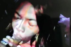 Chocolate nympho is sucking my bewitching knob like a true champ