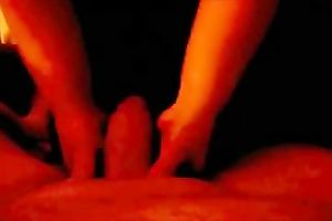 Raunchy obese German white wife in negligee gives me a tugjob