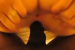 POV video with me invading a cute white chick's wet crack from behind