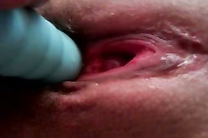 Poking my soaked rock hard wet crack with fancy ribbed vibe for my hubby